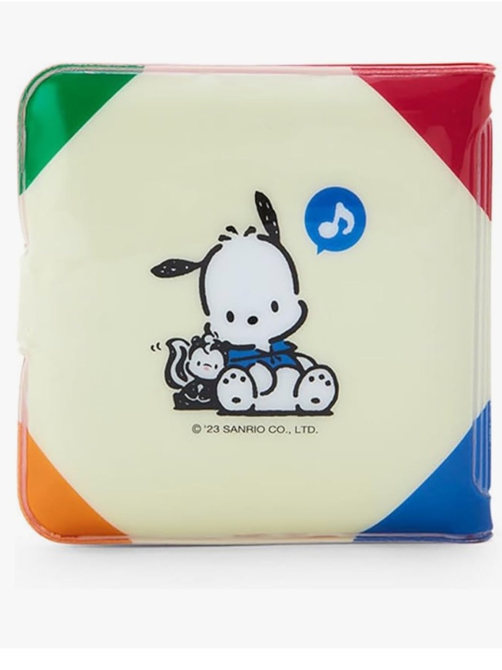 Sanrio Pochacco Red Vinyl Card Holder with Cream Snap - Picture 2 of 6
